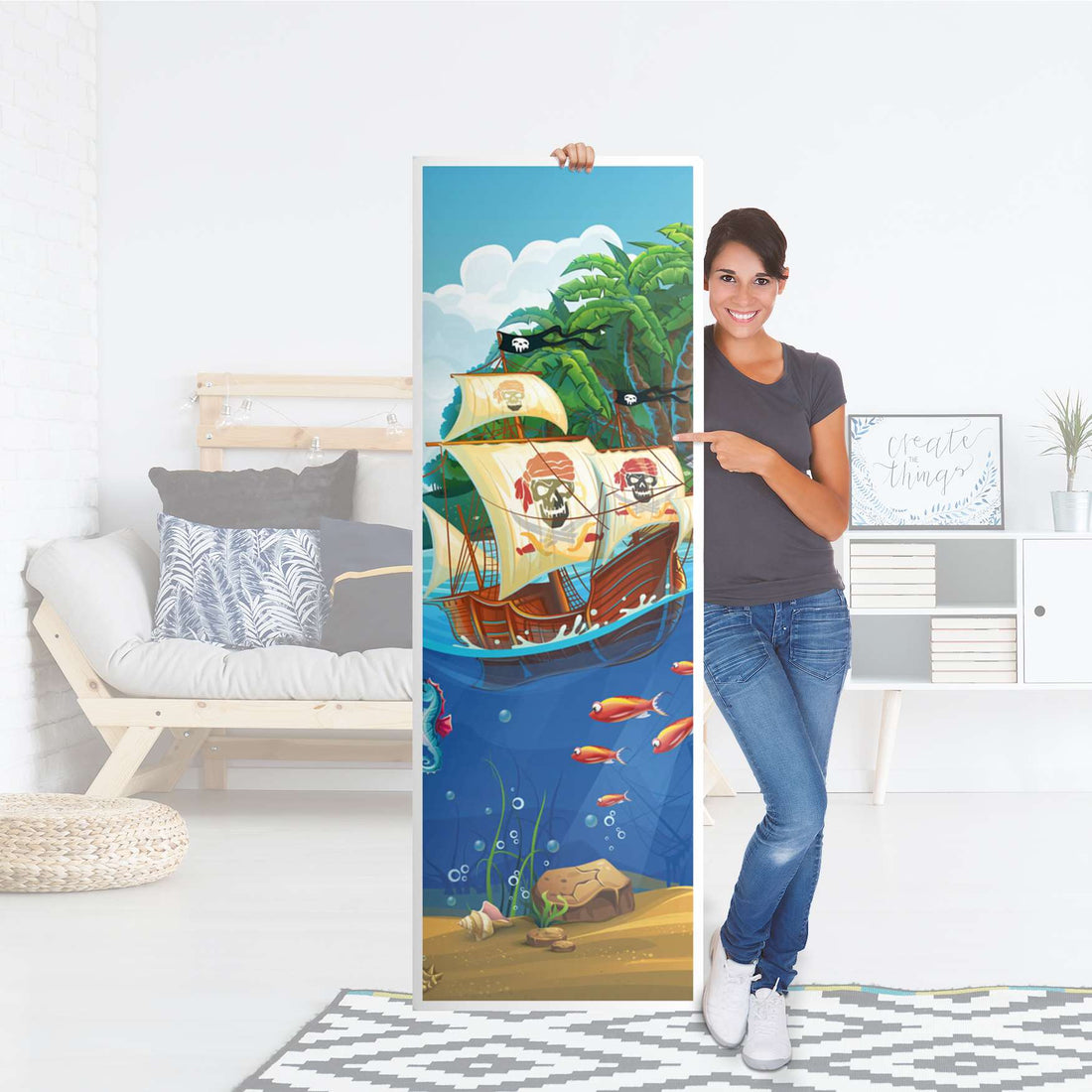 Kühlschrank Folie Pirates - Küche - Kühlschrankgröße 60x180 cm