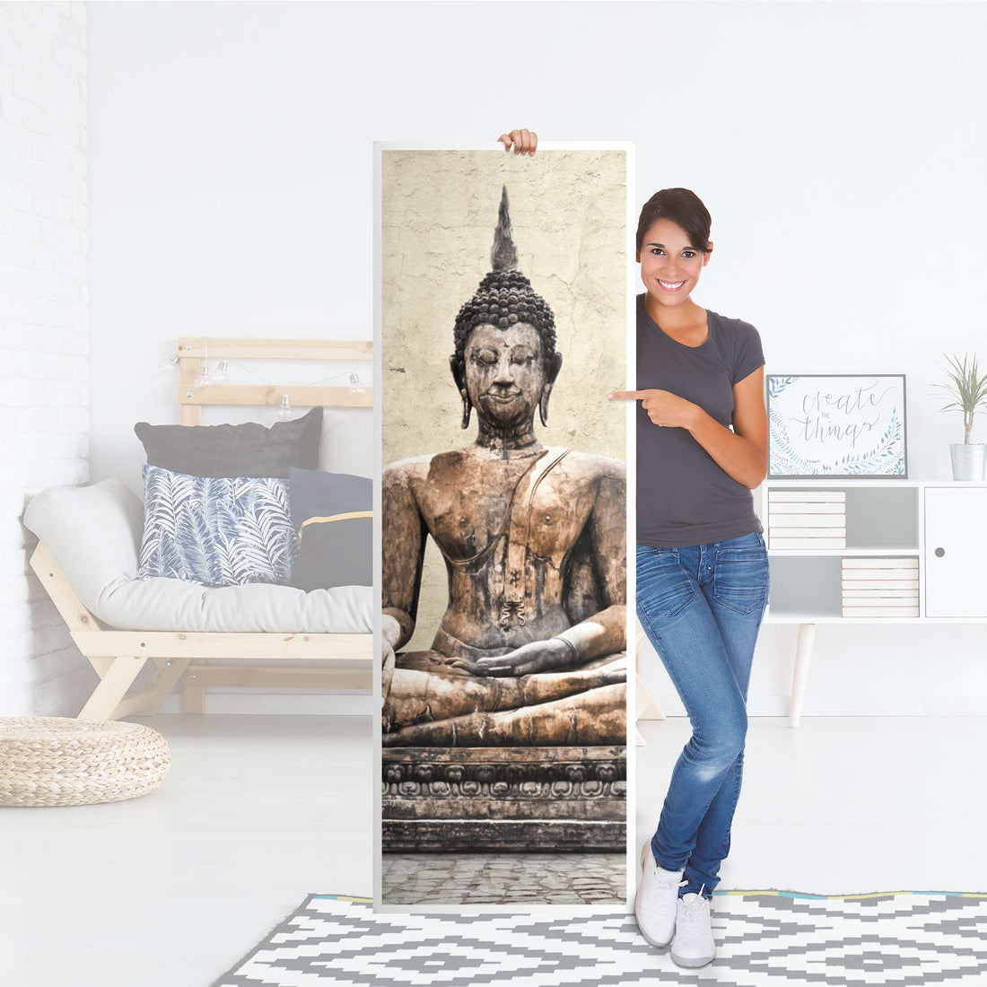 Kühlschrank Folie Relaxing Buddha - Küche - Kühlschrankgröße 60x180 cm