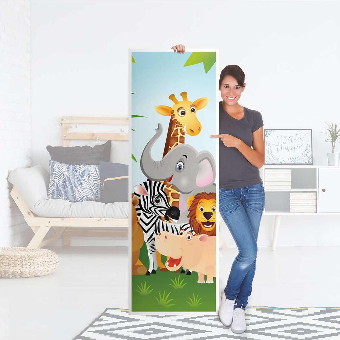 Kühlschrank Folie Wild Animals - Küche - Kühlschrankgröße 60x180 cm