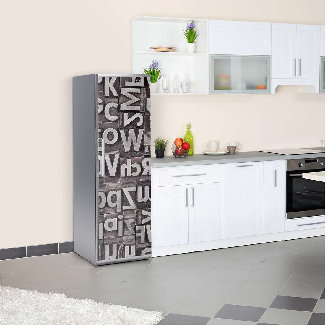 Kühlschrank Folie Alphabet  Kühlschrank 60x180 cm