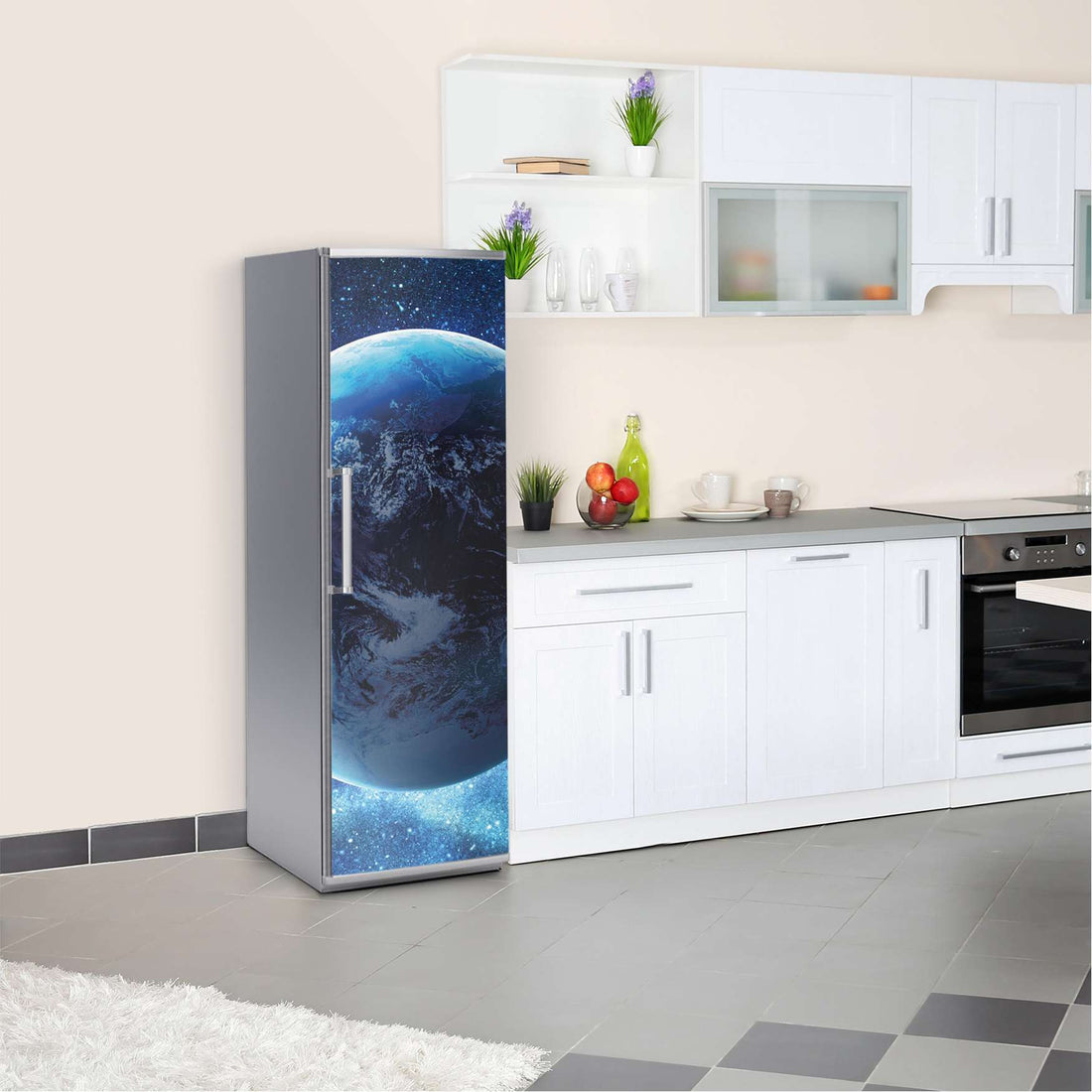 Kühlschrank Folie Planet Blue  Kühlschrank 60x180 cm