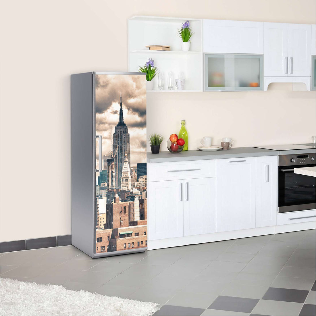 Kühlschrank Folie Skyline NYC  Kühlschrank 60x180 cm