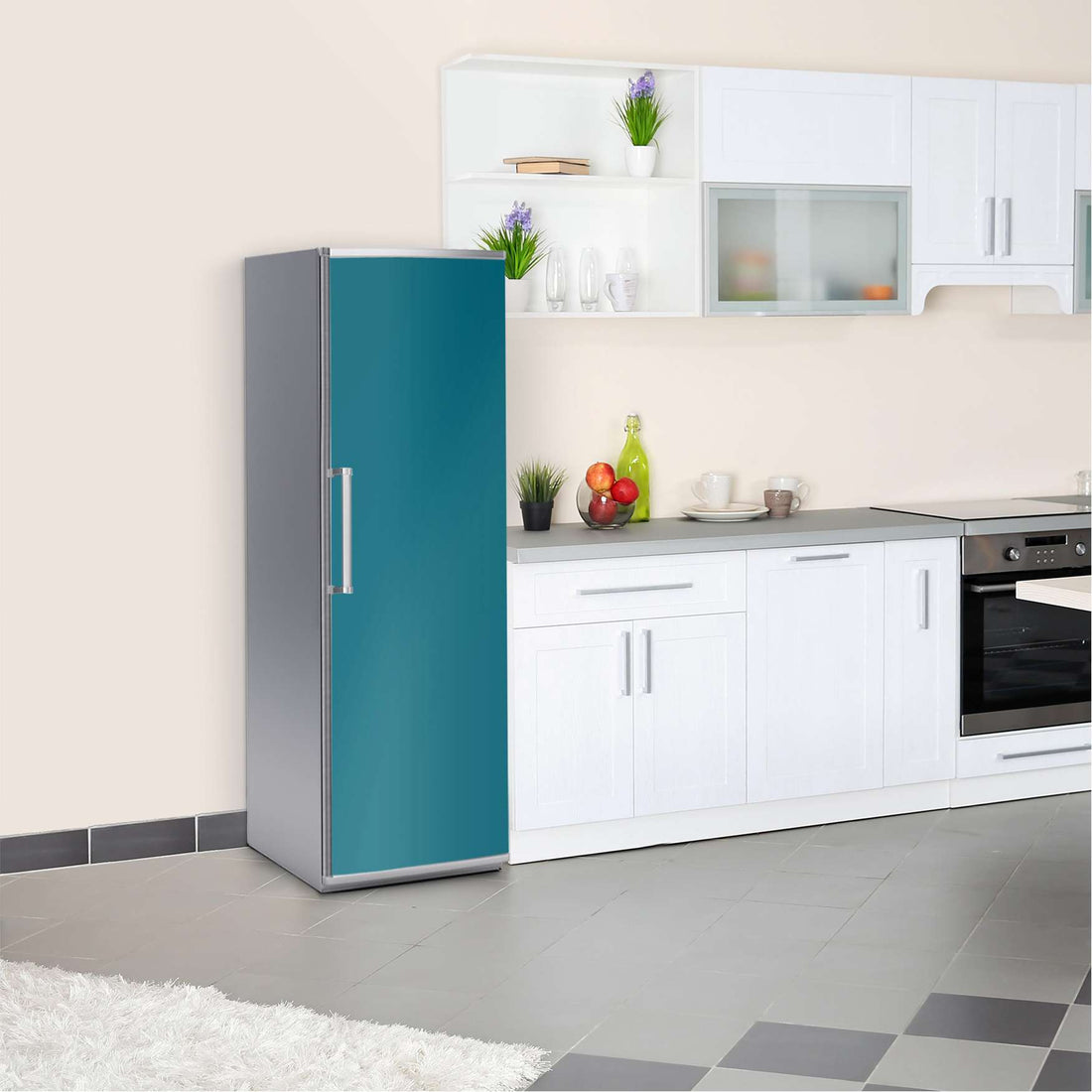 Kühlschrank Folie Türkisgrün Dark  Kühlschrank 60x180 cm