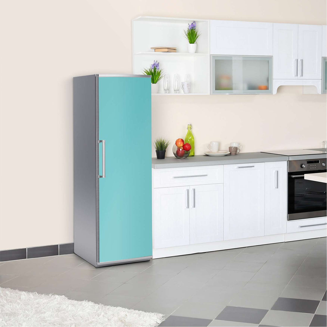 Kühlschrank Folie Türkisgrün Light  Kühlschrank 60x180 cm
