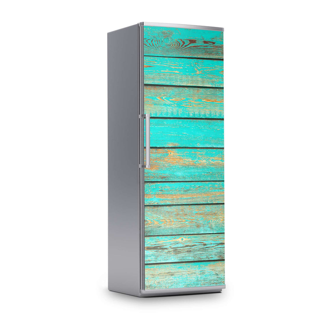 Kühlschrank Folie -Wooden Aqua- Kühlschrank 60x180 cm