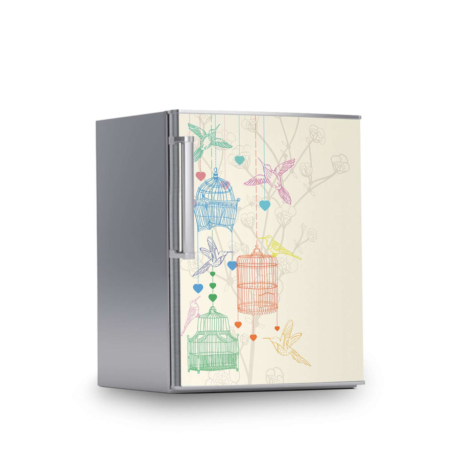 Kühlschrank Folie -Birdcage- Kühlschrank 60x80 cm
