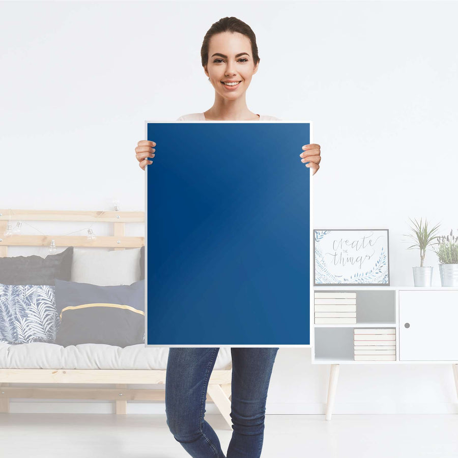 Kühlschrank Folie Blau Dark - Küche - Kühlschrankgröße 60x80 cm
