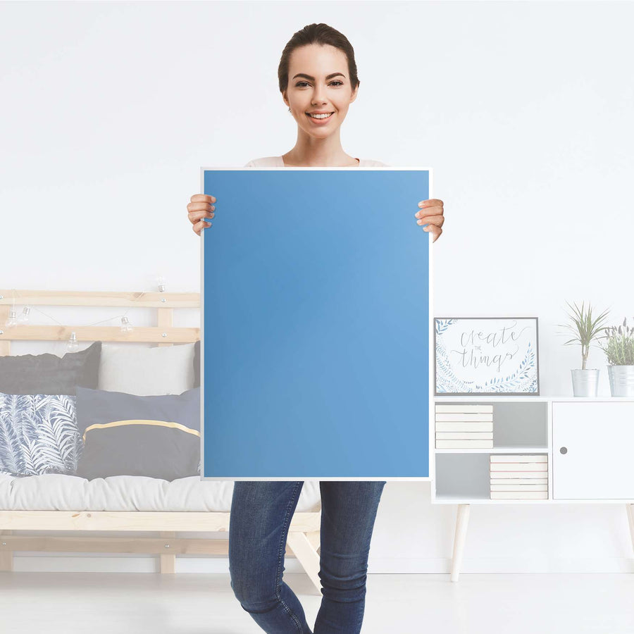 Kühlschrank Folie Blau Light - Küche - Kühlschrankgröße 60x80 cm