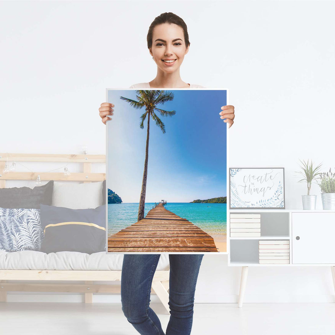 Kühlschrank Folie Caribbean - Küche - Kühlschrankgröße 60x80 cm