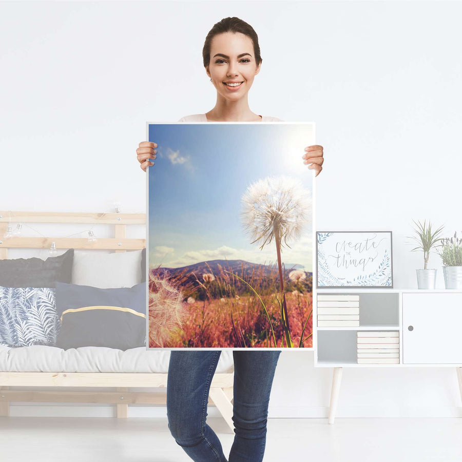 Kühlschrank Folie Dandelion - Küche - Kühlschrankgröße 60x80 cm