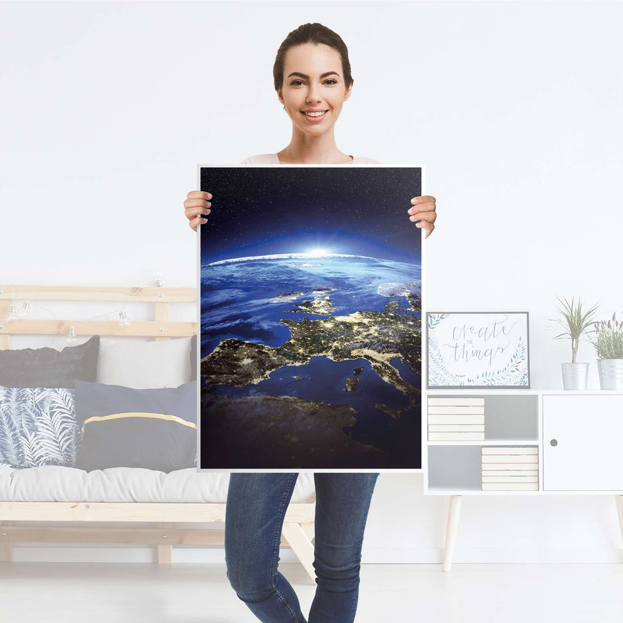 Kühlschrank Folie Earth View - Küche - Kühlschrankgröße 60x80 cm