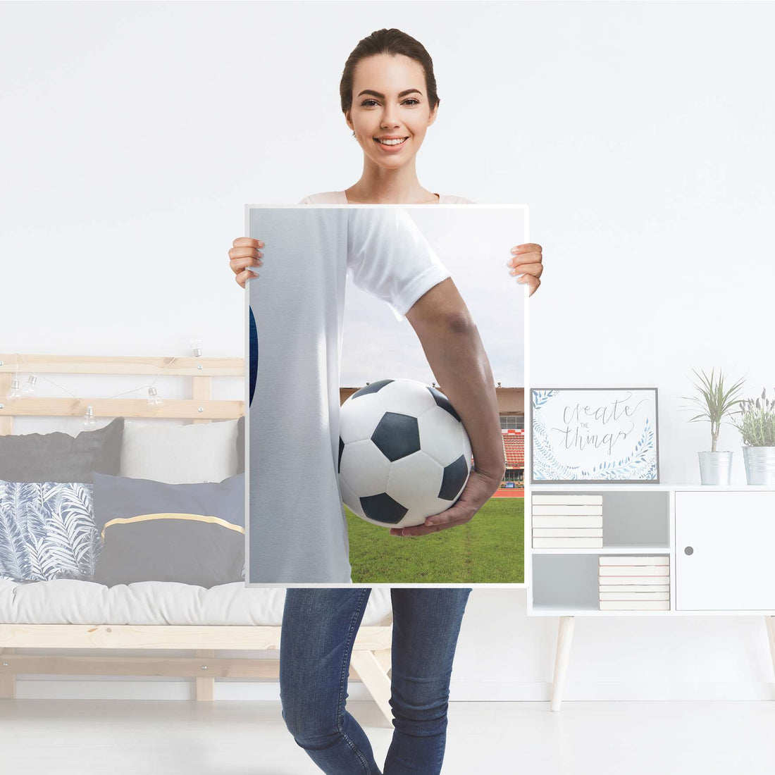 Kühlschrank Folie Footballmania - Küche - Kühlschrankgröße 60x80 cm