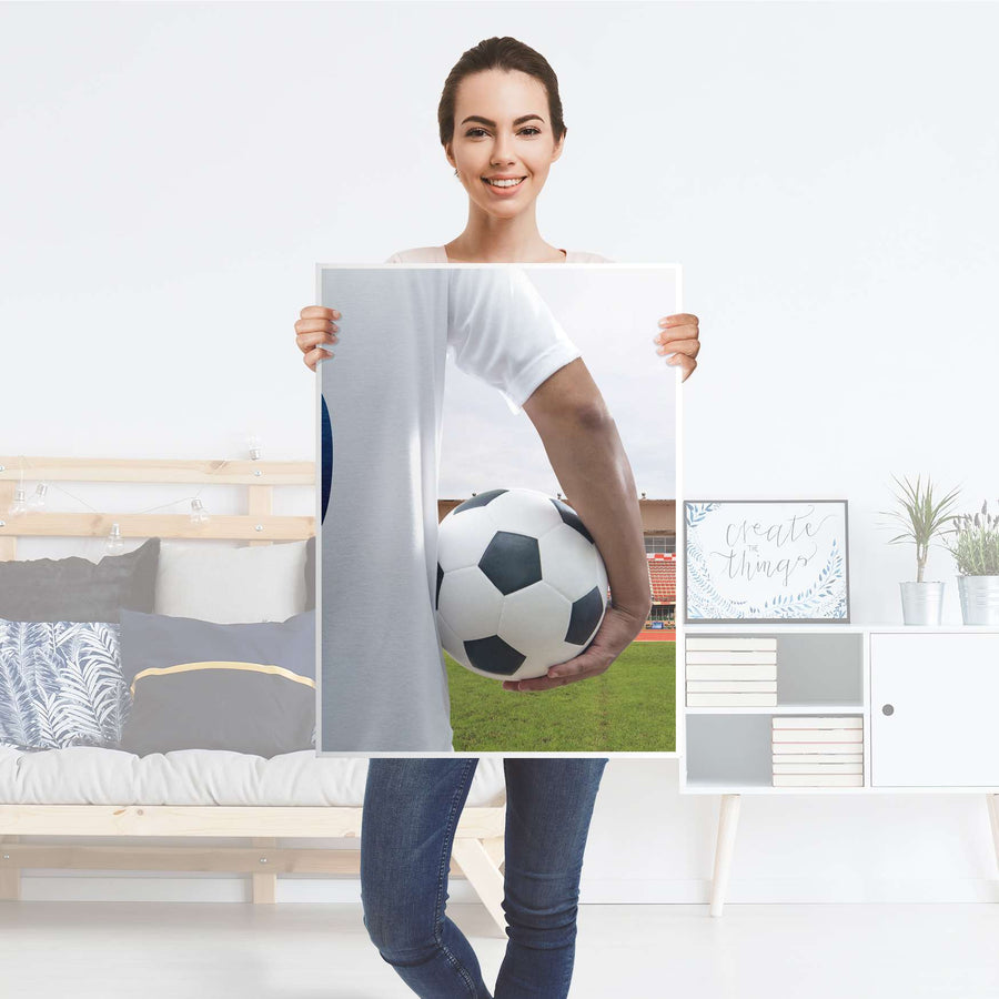 Kühlschrank Folie Footballmania - Küche - Kühlschrankgröße 60x80 cm