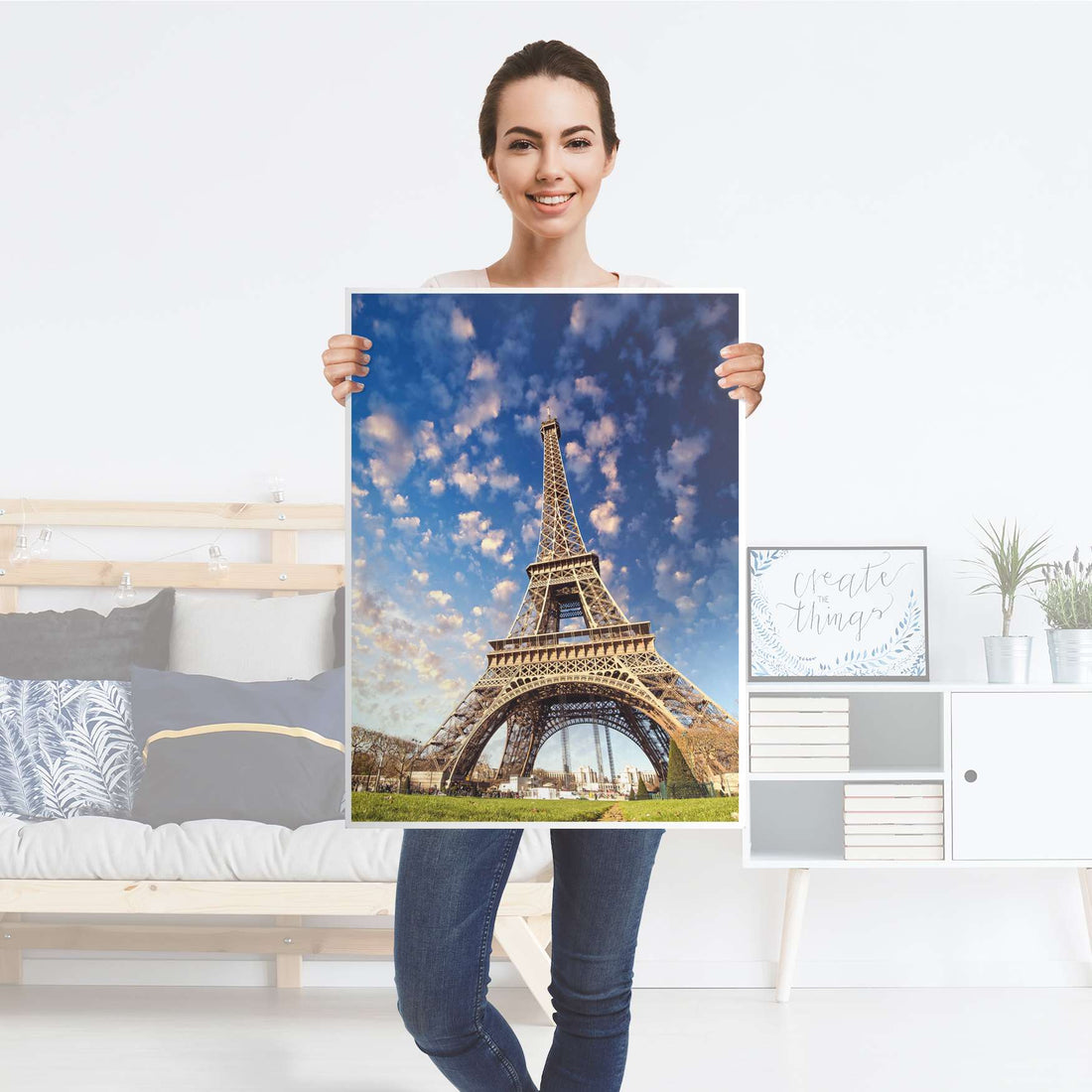 Kühlschrank Folie La Tour Eiffel - Küche - Kühlschrankgröße 60x80 cm