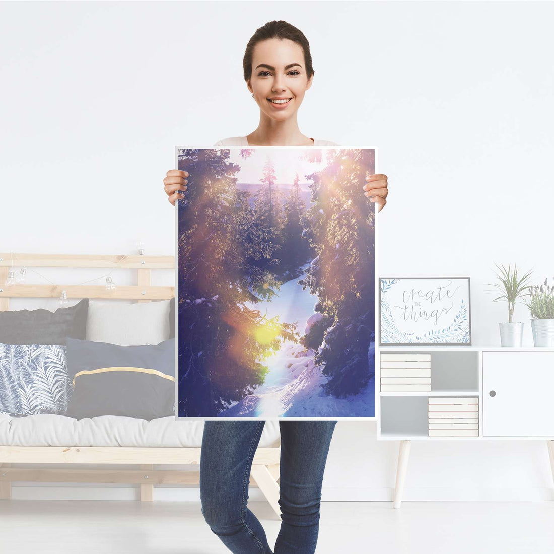 Kühlschrank Folie Lichtflut - Küche - Kühlschrankgröße 60x80 cm