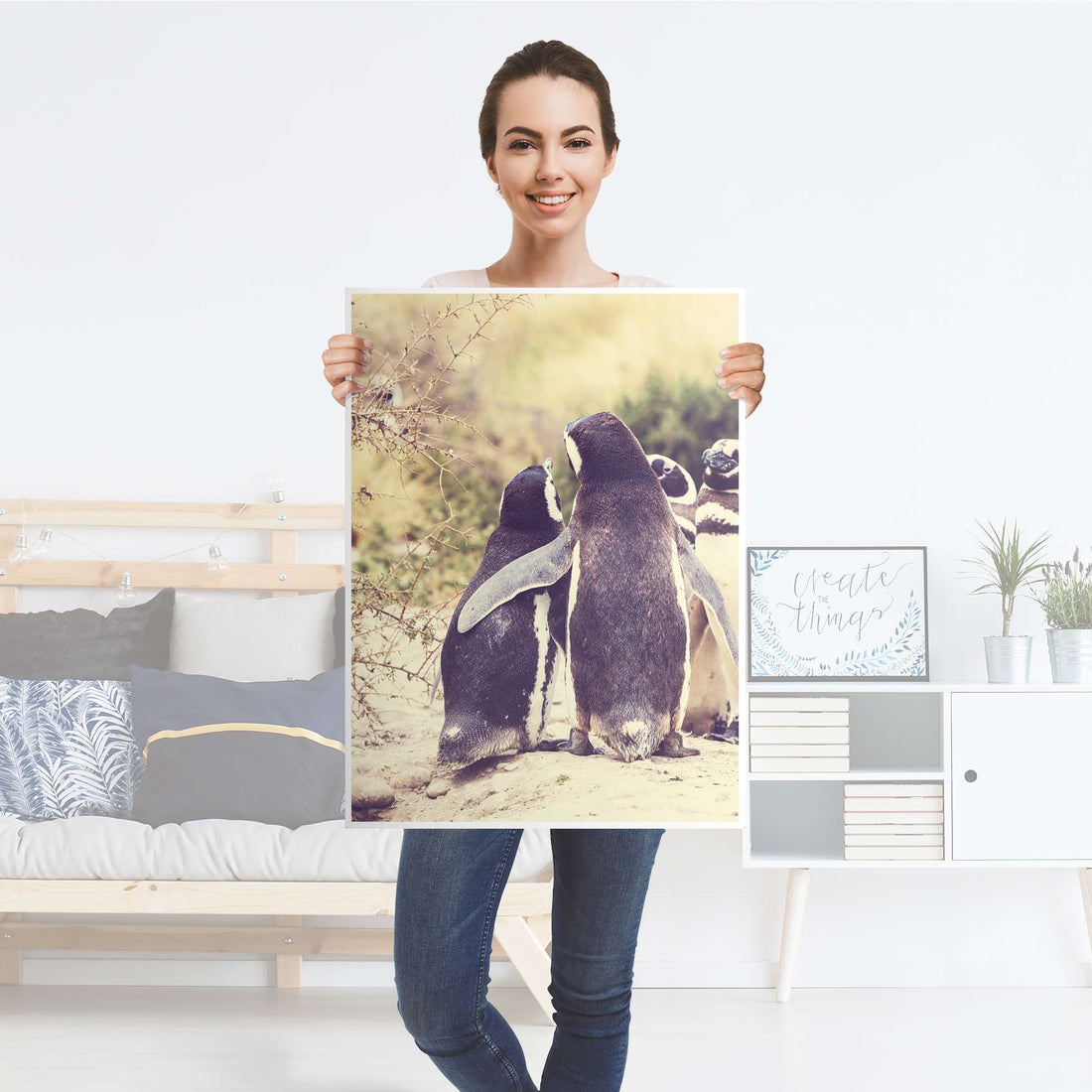 Kühlschrank Folie Pingu Friendship - Küche - Kühlschrankgröße 60x80 cm