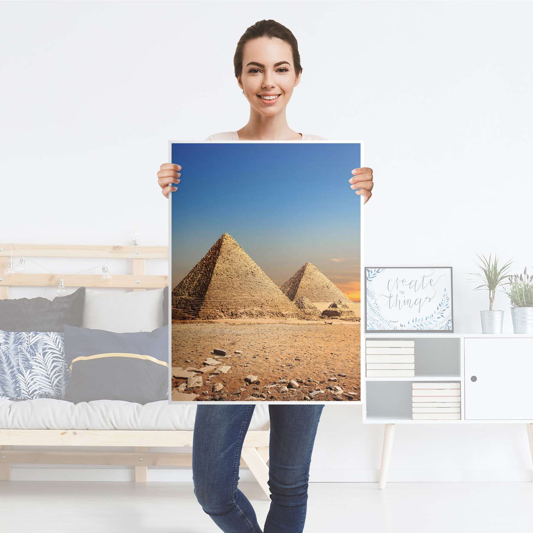 Kühlschrank Folie Pyramids - Küche - Kühlschrankgröße 60x80 cm