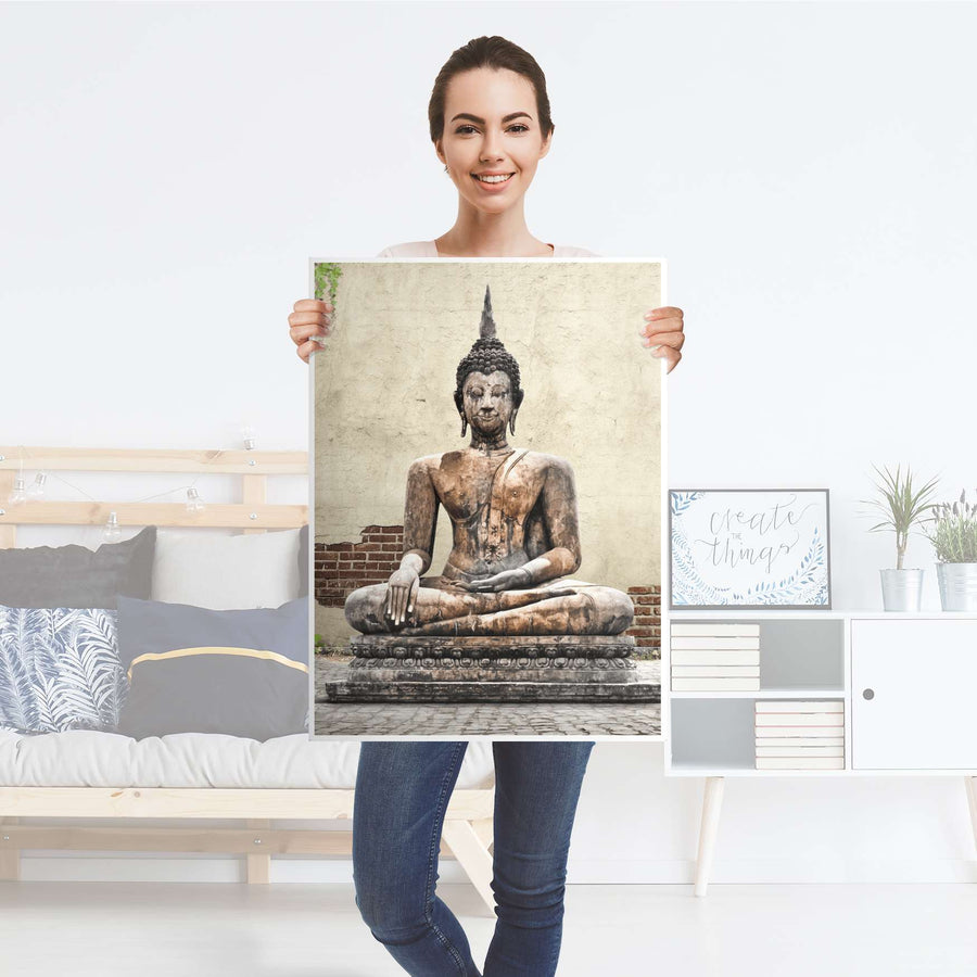 Kühlschrank Folie Relaxing Buddha - Küche - Kühlschrankgröße 60x80 cm