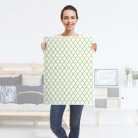 Kühlschrank Folie Retro Pattern - Grün - Küche - Kühlschrankgröße 60x80 cm