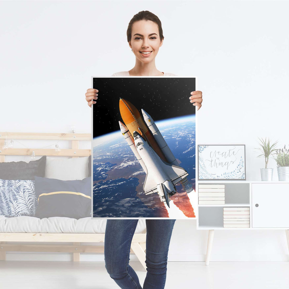 Kühlschrank Folie Space Traveller - Küche - Kühlschrankgröße 60x80 cm