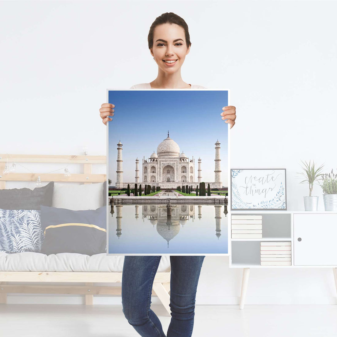 Kühlschrank Folie Taj Mahal - Küche - Kühlschrankgröße 60x80 cm