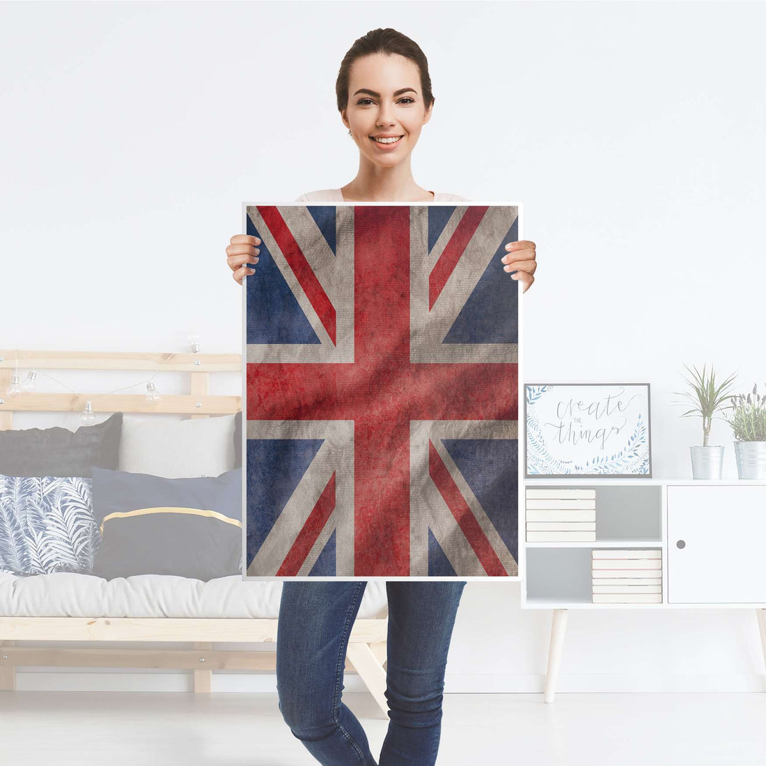 Kühlschrank Folie Union Jack - Küche - Kühlschrankgröße 60x80 cm