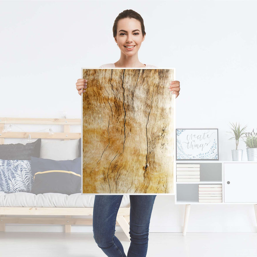 Kühlschrank Folie Unterholz - Küche - Kühlschrankgröße 60x80 cm