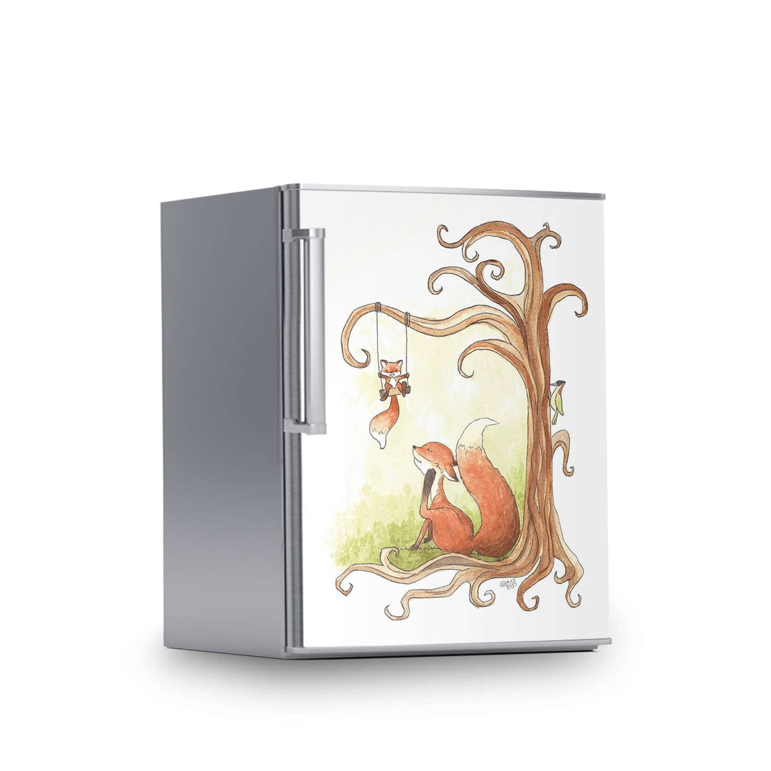 Kühlschrank Folie -Füchse- Kühlschrank 60x80 cm