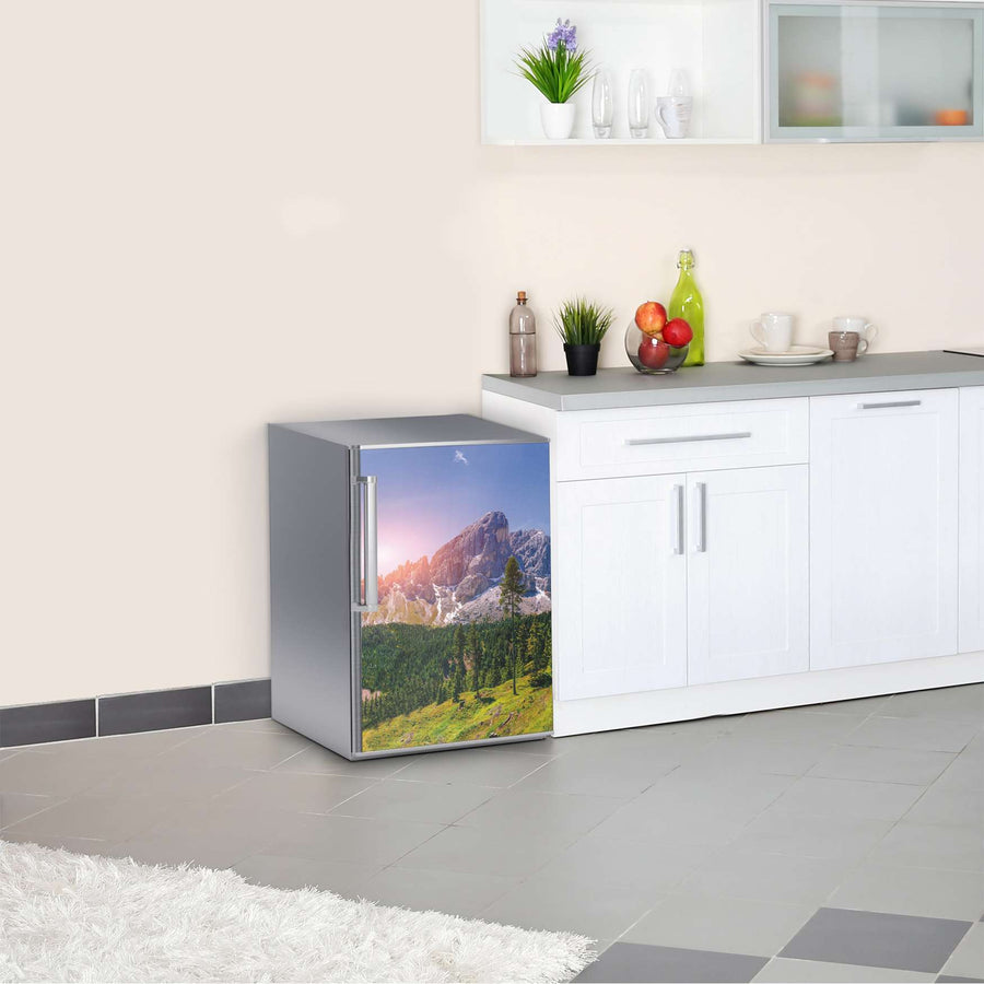 Kühlschrank Folie Alpenblick  Kühlschrank 60x80 cm
