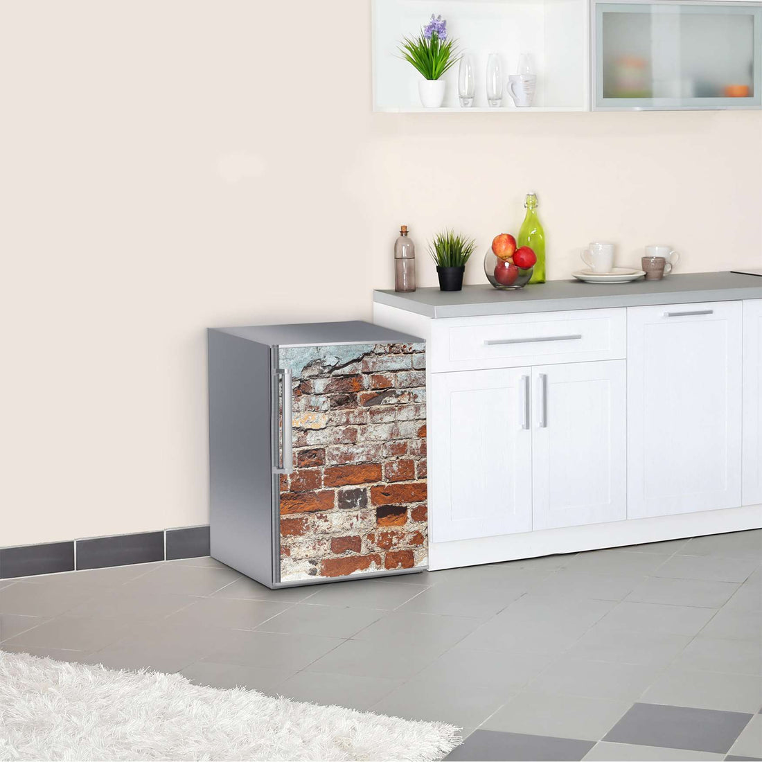 Kühlschrank Folie Backstein  Kühlschrank 60x80 cm