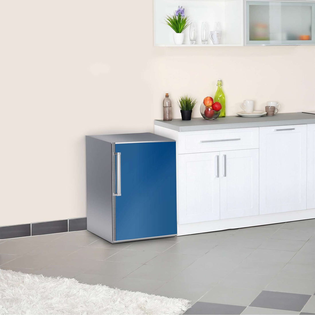 Kühlschrank Folie Blau Dark  Kühlschrank 60x80 cm