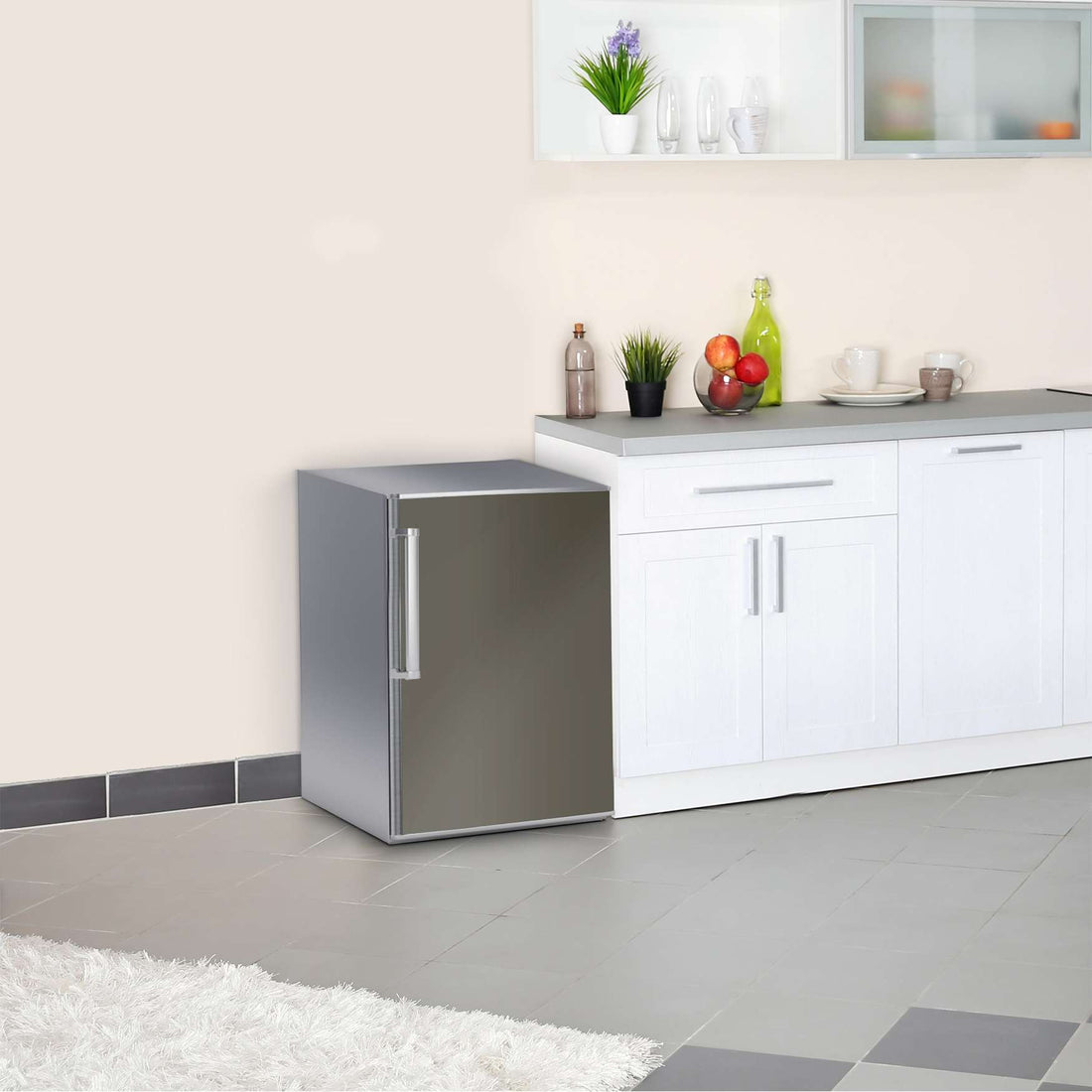 Kühlschrank Folie Braungrau Dark  Kühlschrank 60x80 cm