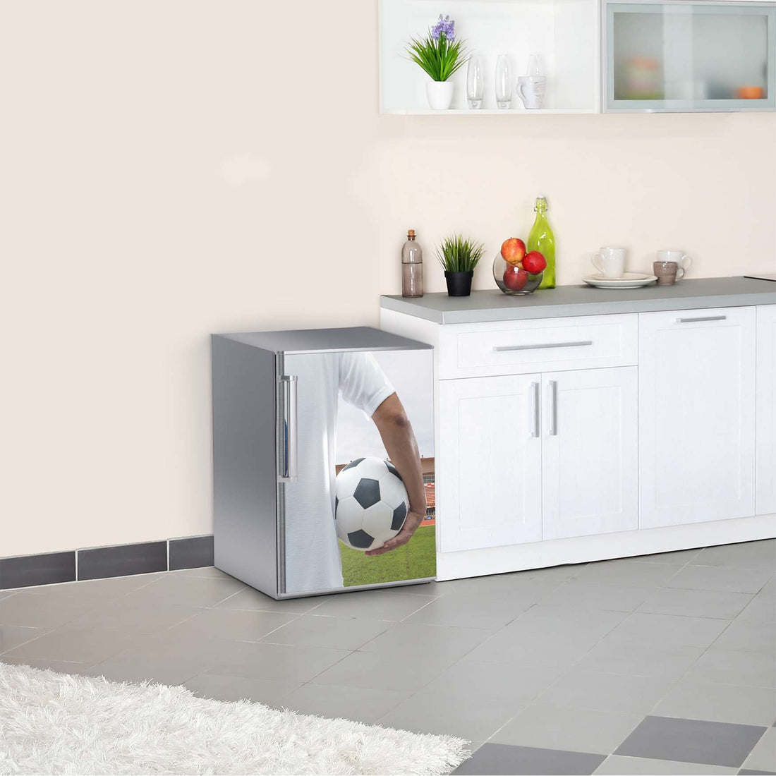 Kühlschrank Folie Footballmania  Kühlschrank 60x80 cm