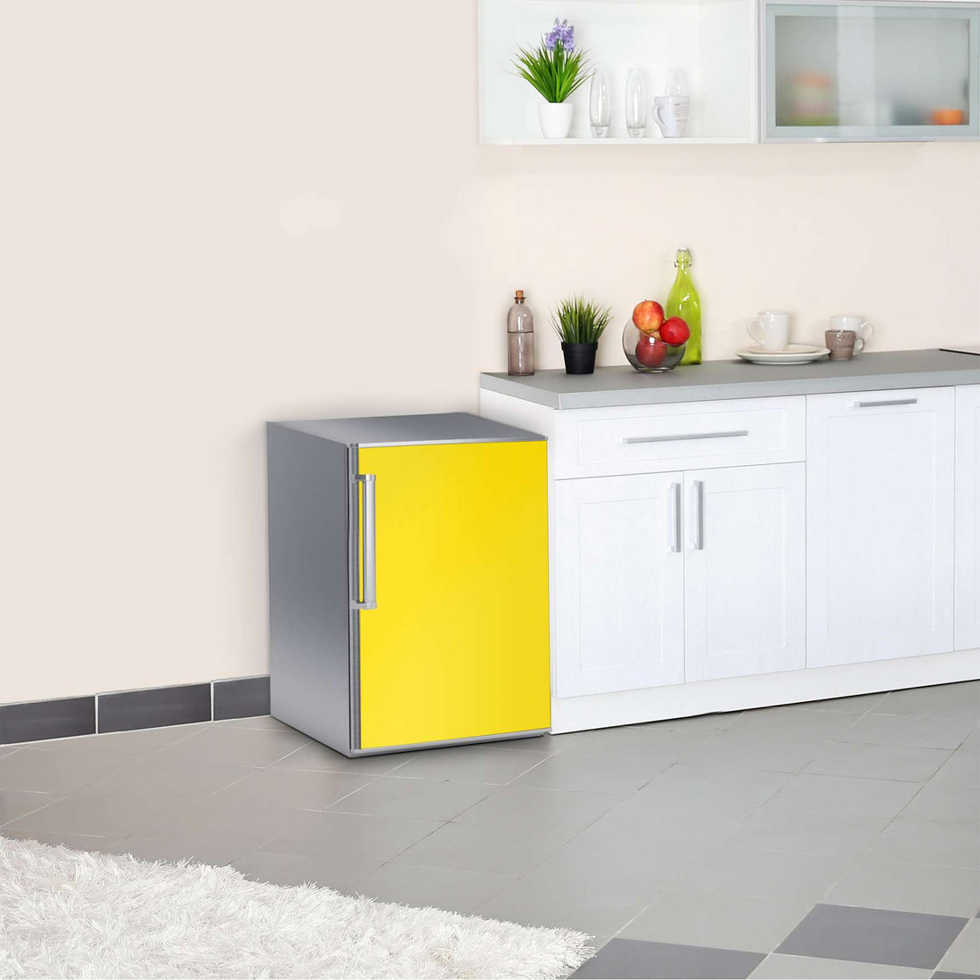Kühlschrank Folie Gelb Dark  Kühlschrank 60x80 cm