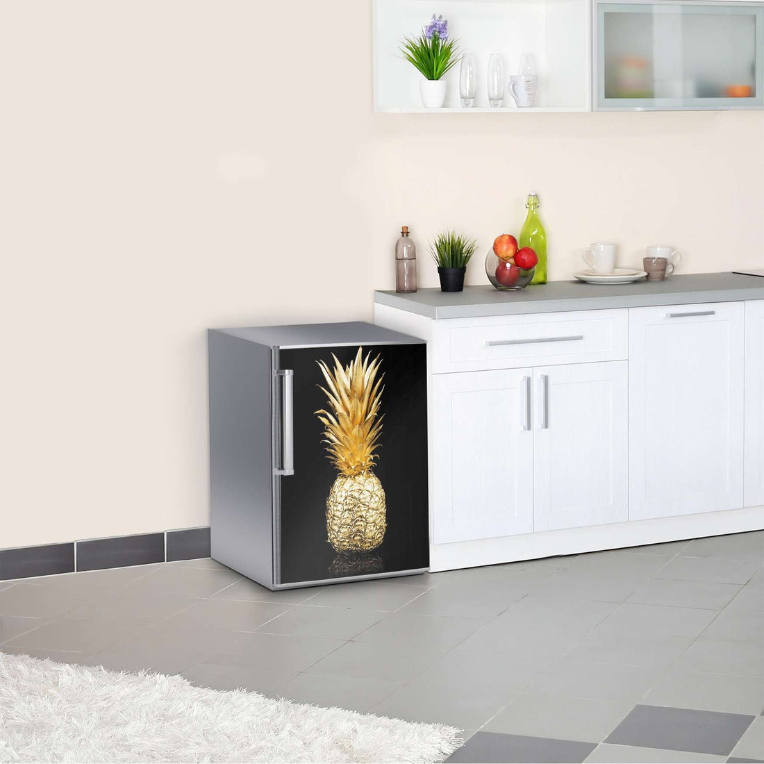 Kühlschrank Folie Goldenes Früchtchen  Kühlschrank 60x80 cm