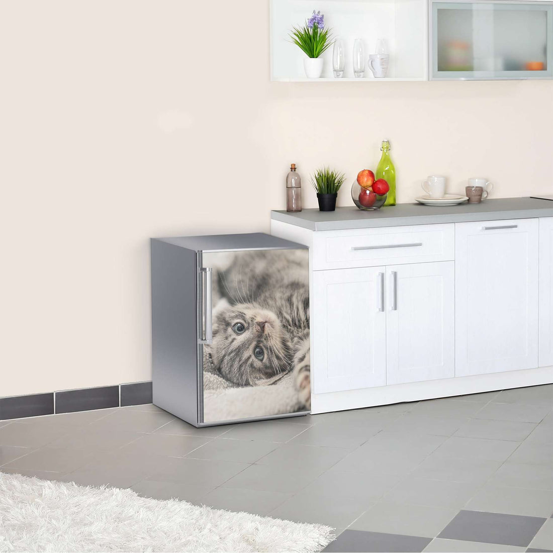 Kühlschrank Folie Kitty the Cat  Kühlschrank 60x80 cm