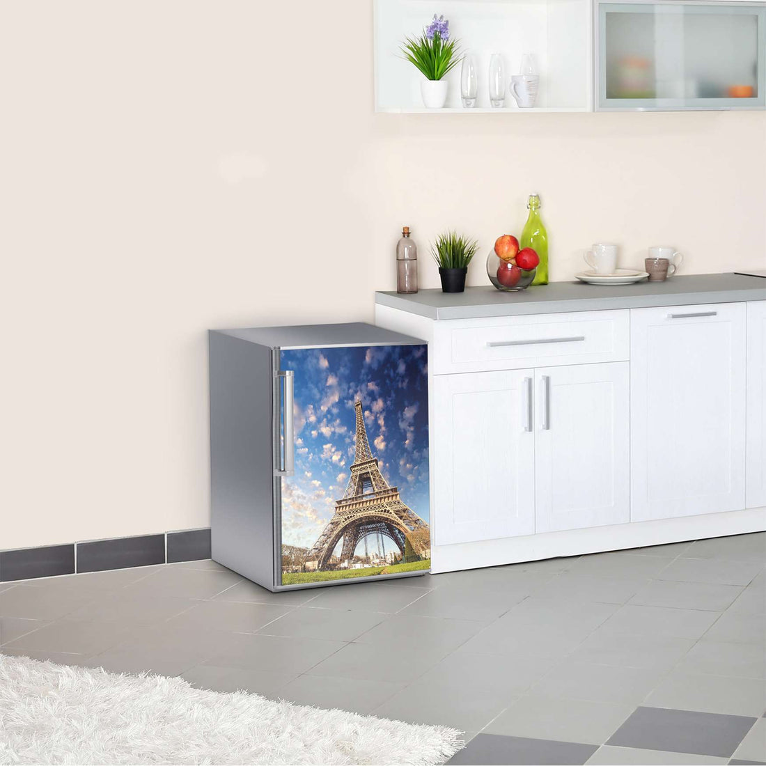 Kühlschrank Folie La Tour Eiffel  Kühlschrank 60x80 cm