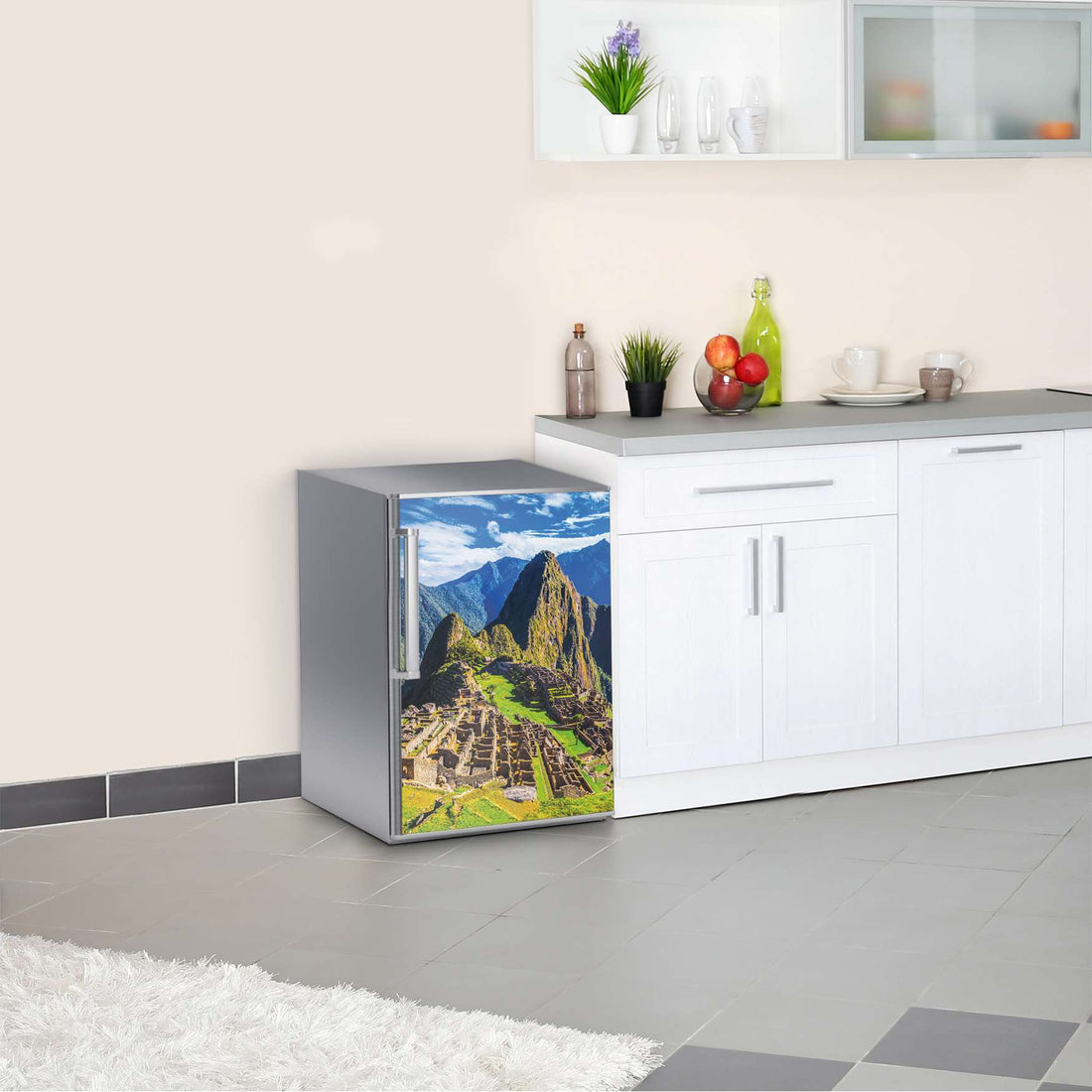 Kühlschrank Folie Machu Picchu  Kühlschrank 60x80 cm