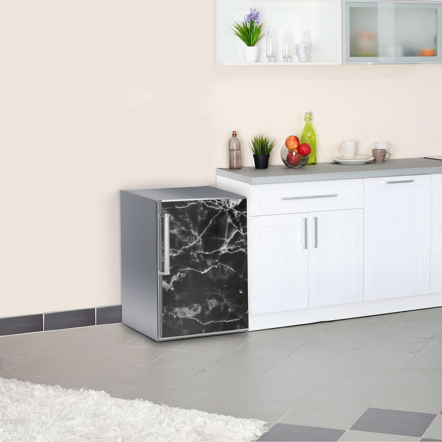 Kühlschrank Folie Marmor schwarz  Kühlschrank 60x80 cm