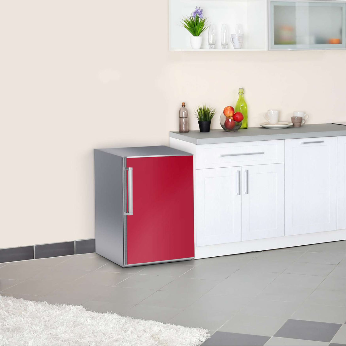 Kühlschrank Folie Rot Dark  Kühlschrank 60x80 cm