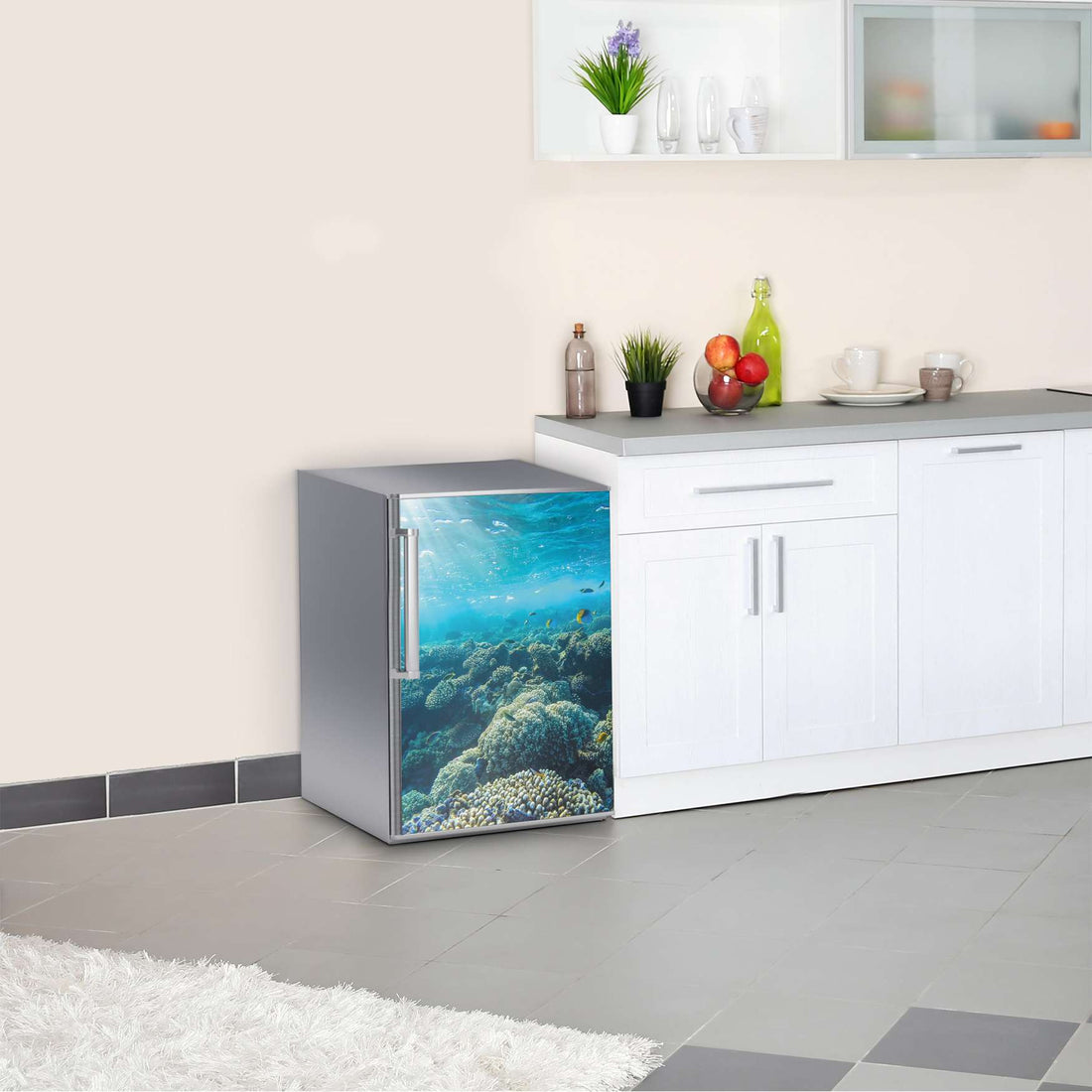 Kühlschrank Folie Underwater World  Kühlschrank 60x80 cm