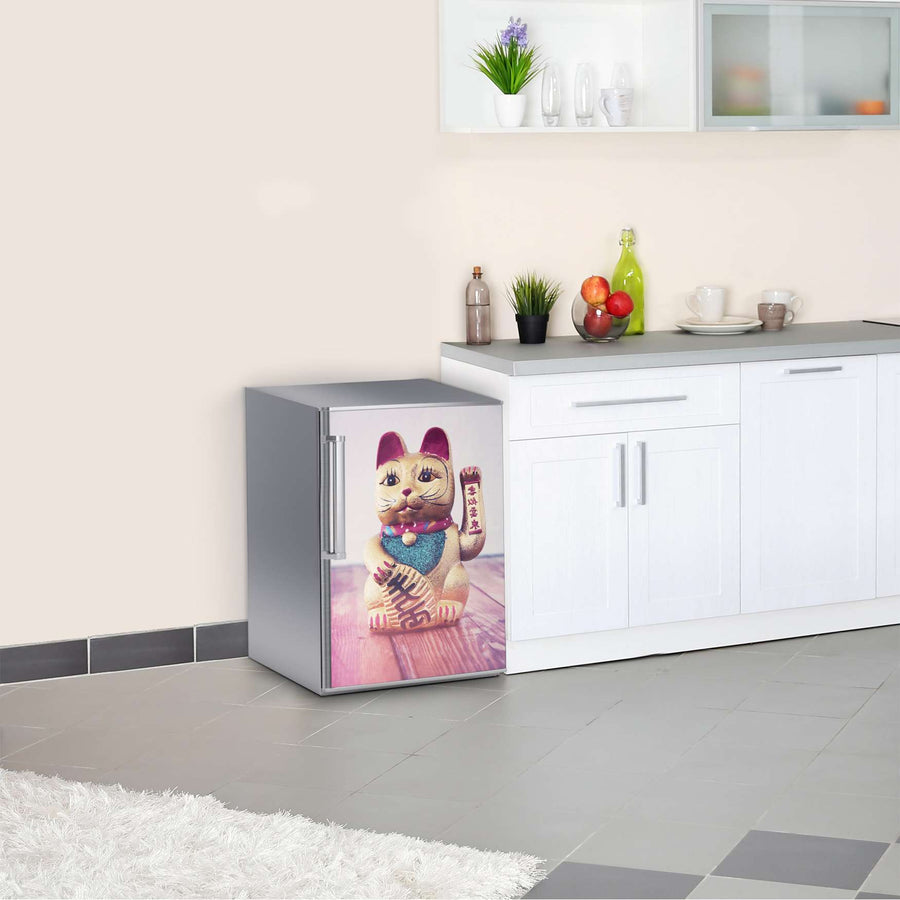 Kühlschrank Folie Winkekatze  Kühlschrank 60x80 cm
