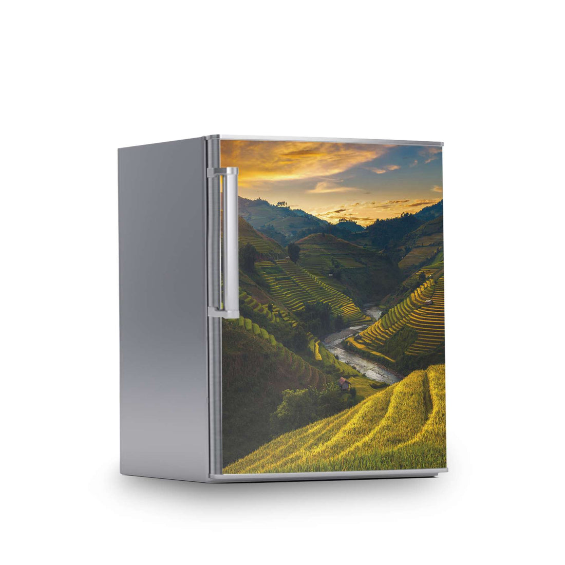 Kühlschrank Folie -Reisterrassen- Kühlschrank 60x80 cm