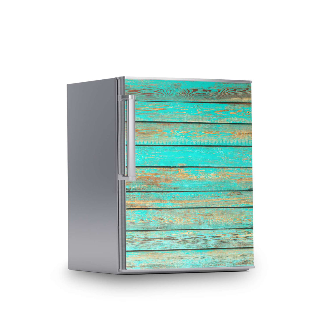 Kühlschrank Folie -Wooden Aqua- Kühlschrank 60x80 cm