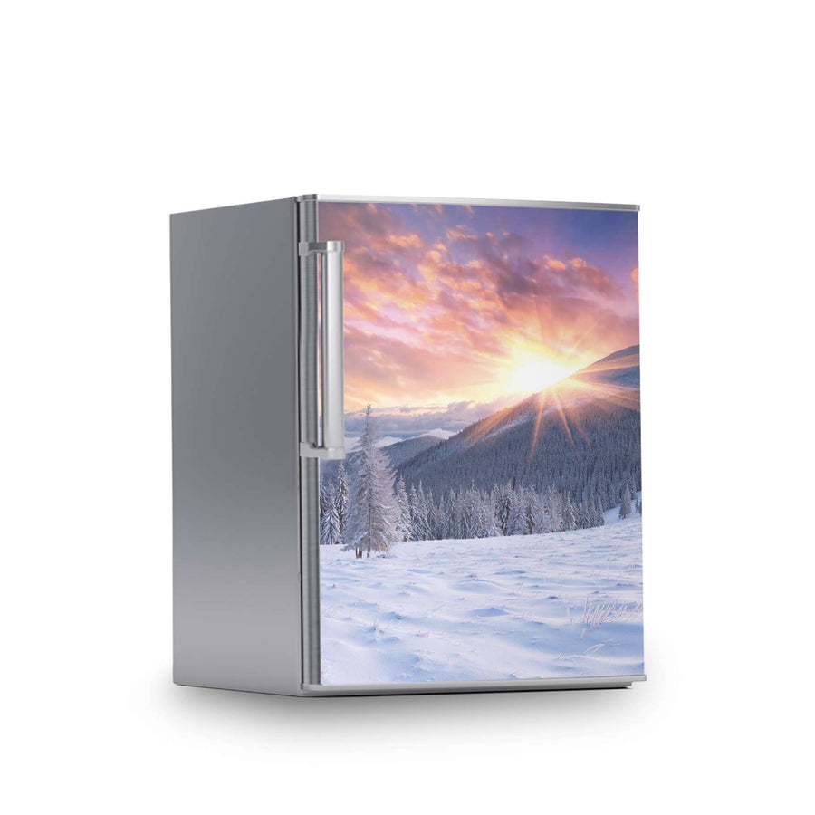 Kühlschrank Folie -Zauberhafte Winterlandschaft- Kühlschrank 60x80 cm