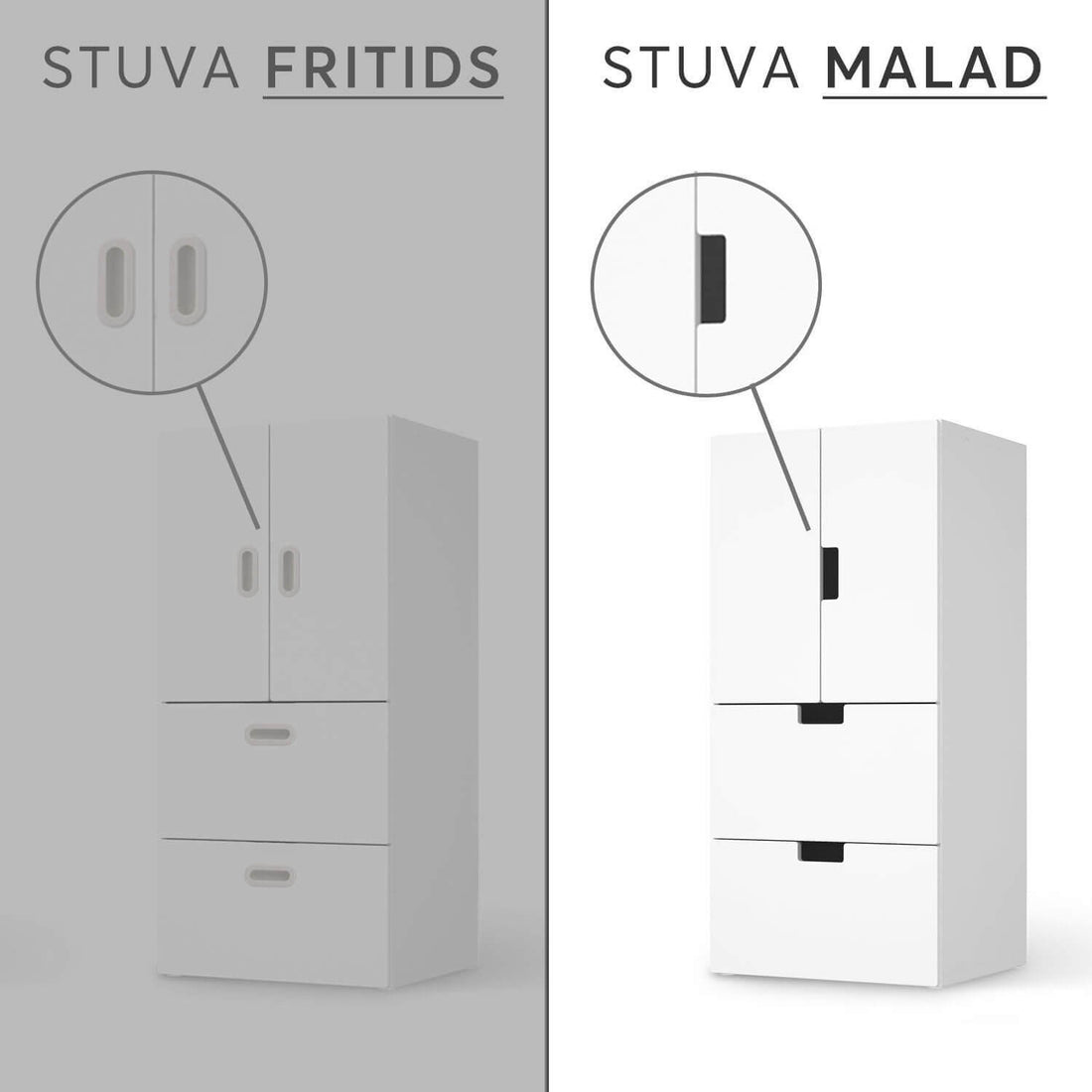 Vergleich IKEA Stuva Malad / Fritids - Palmen mint