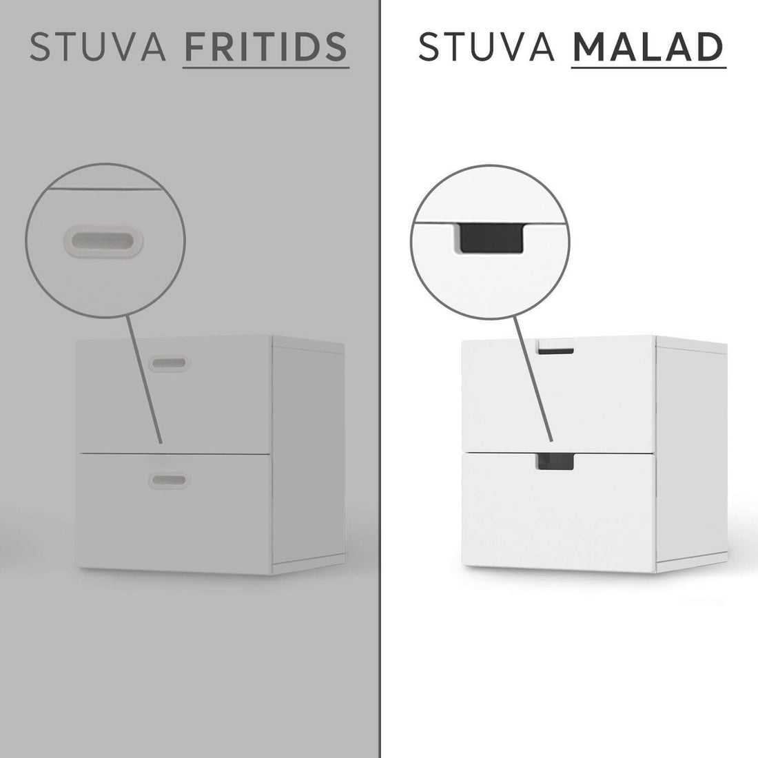 Vergleich IKEA Stuva Malad / Fritids - Grau Light