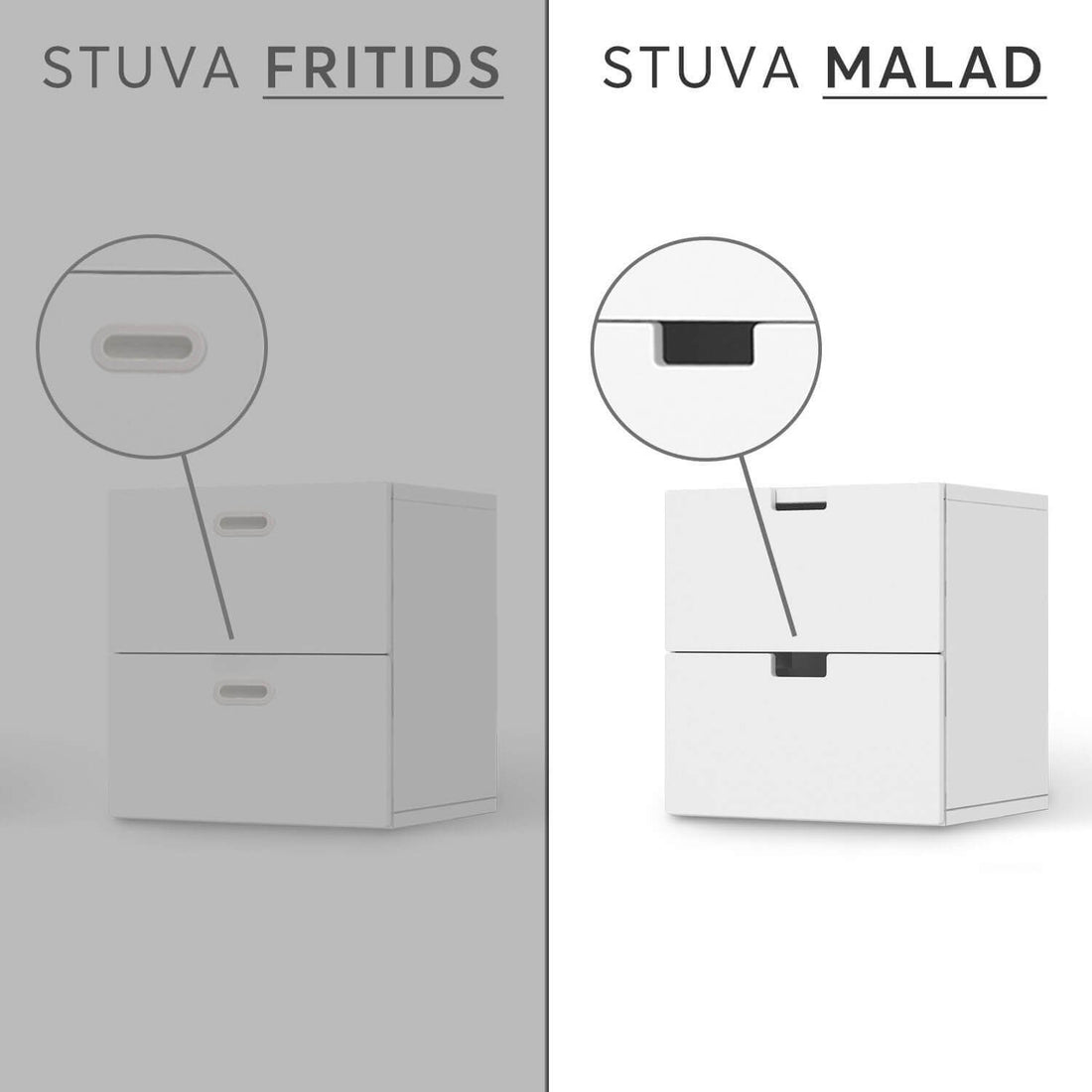 Vergleich IKEA Stuva Malad / Fritids - Milky Way
