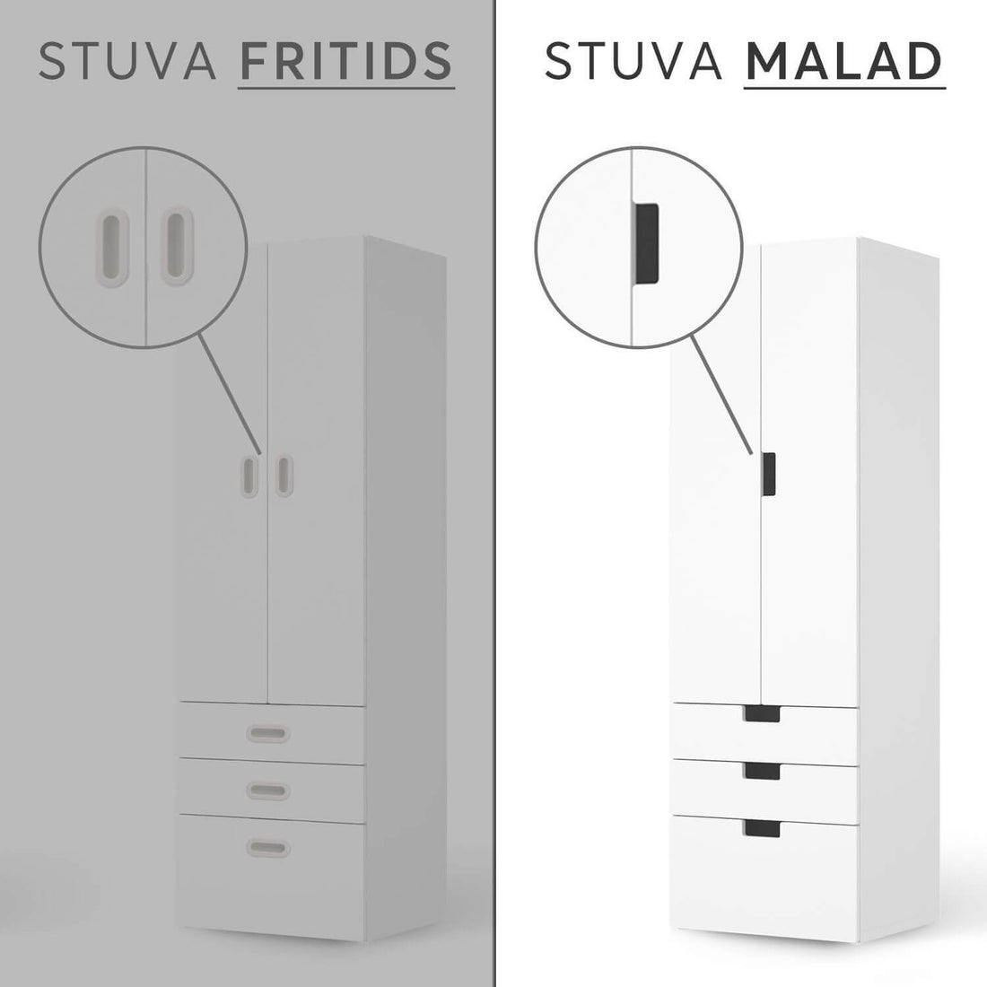Vergleich IKEA Stuva Malad / Fritids - Hoppel