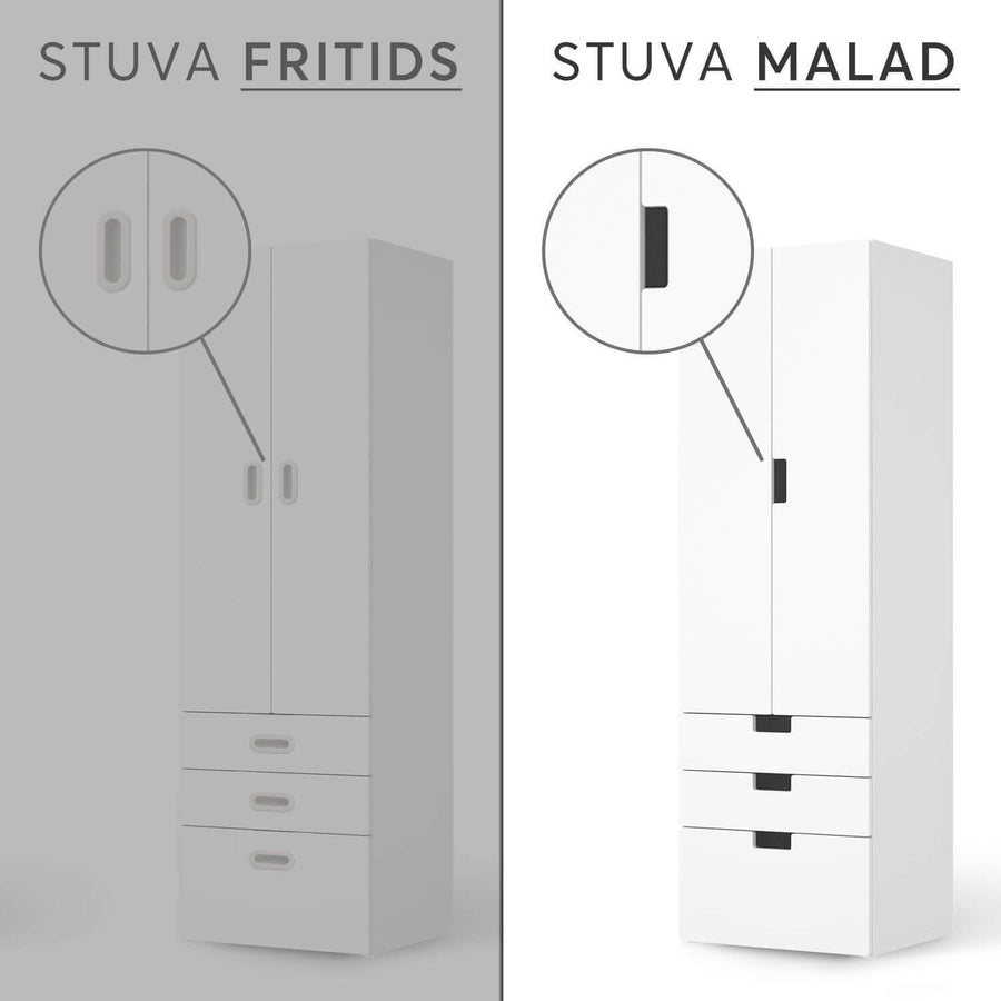 Vergleich IKEA Stuva Malad / Fritids - Gelbe Zacken
